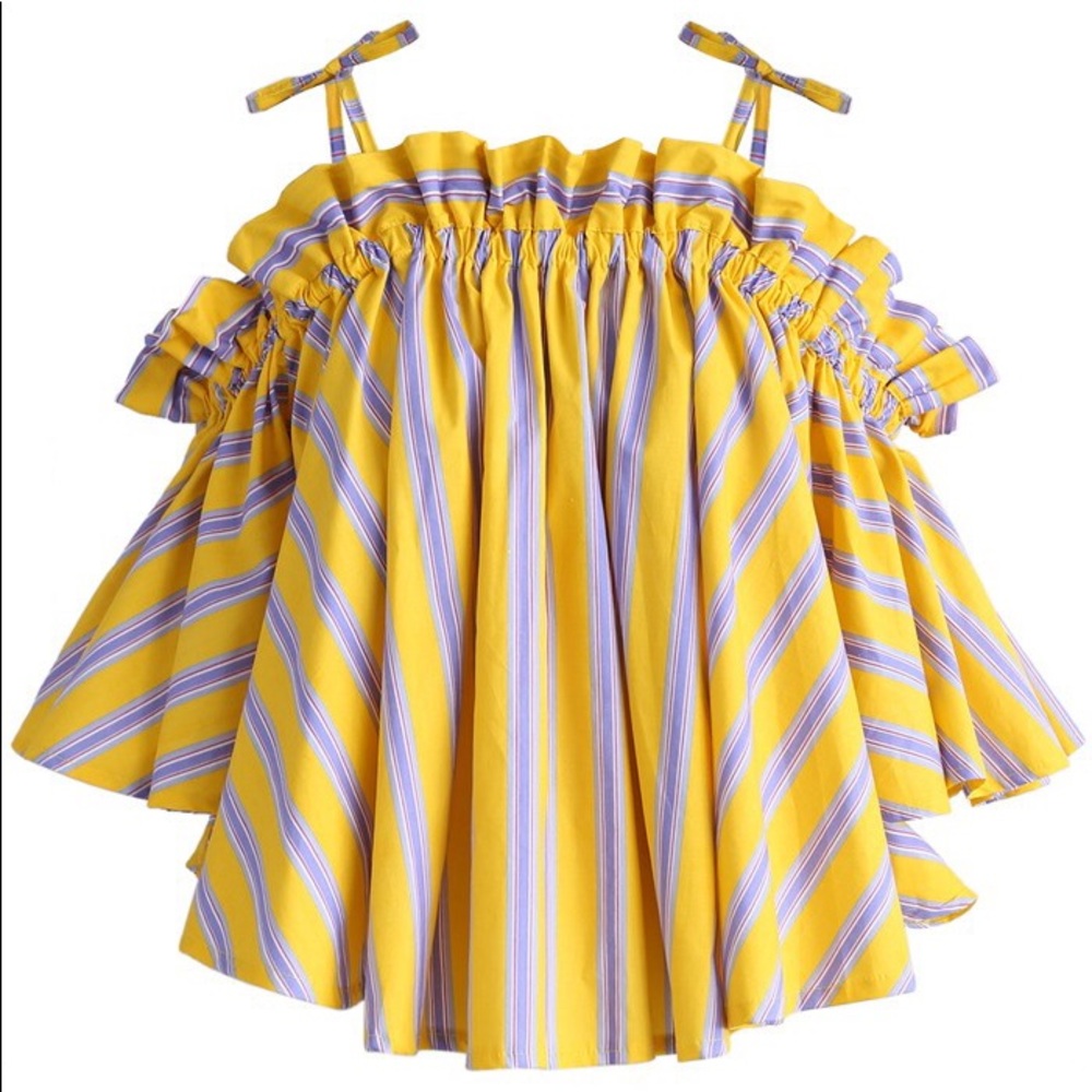 Chicwish Cold Shoulder Top - Picture 4 of 16